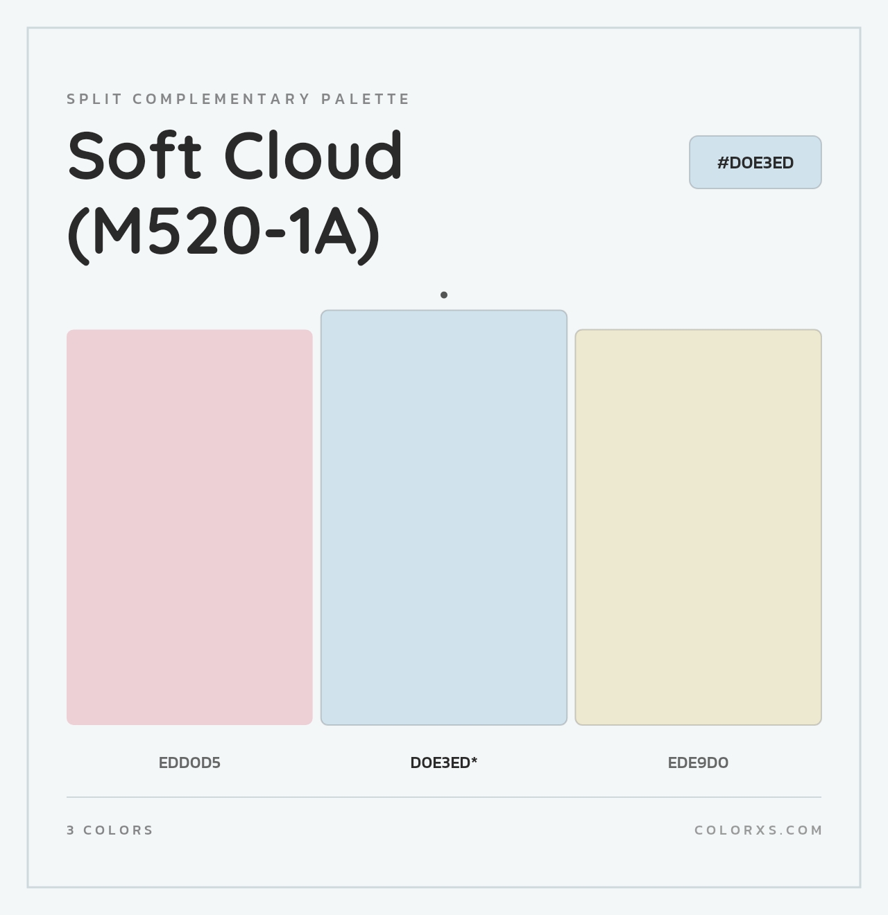 Soft Cloud (M520-1A) - Split-Complementary Color Palette