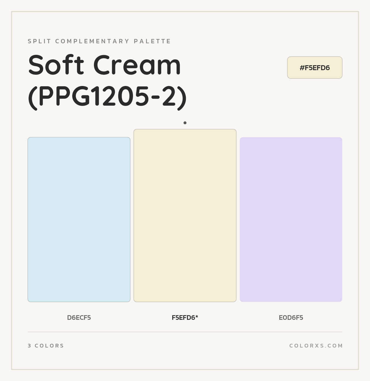 Soft Cream (PPG1205-2) - Split-Complementary Color Palette