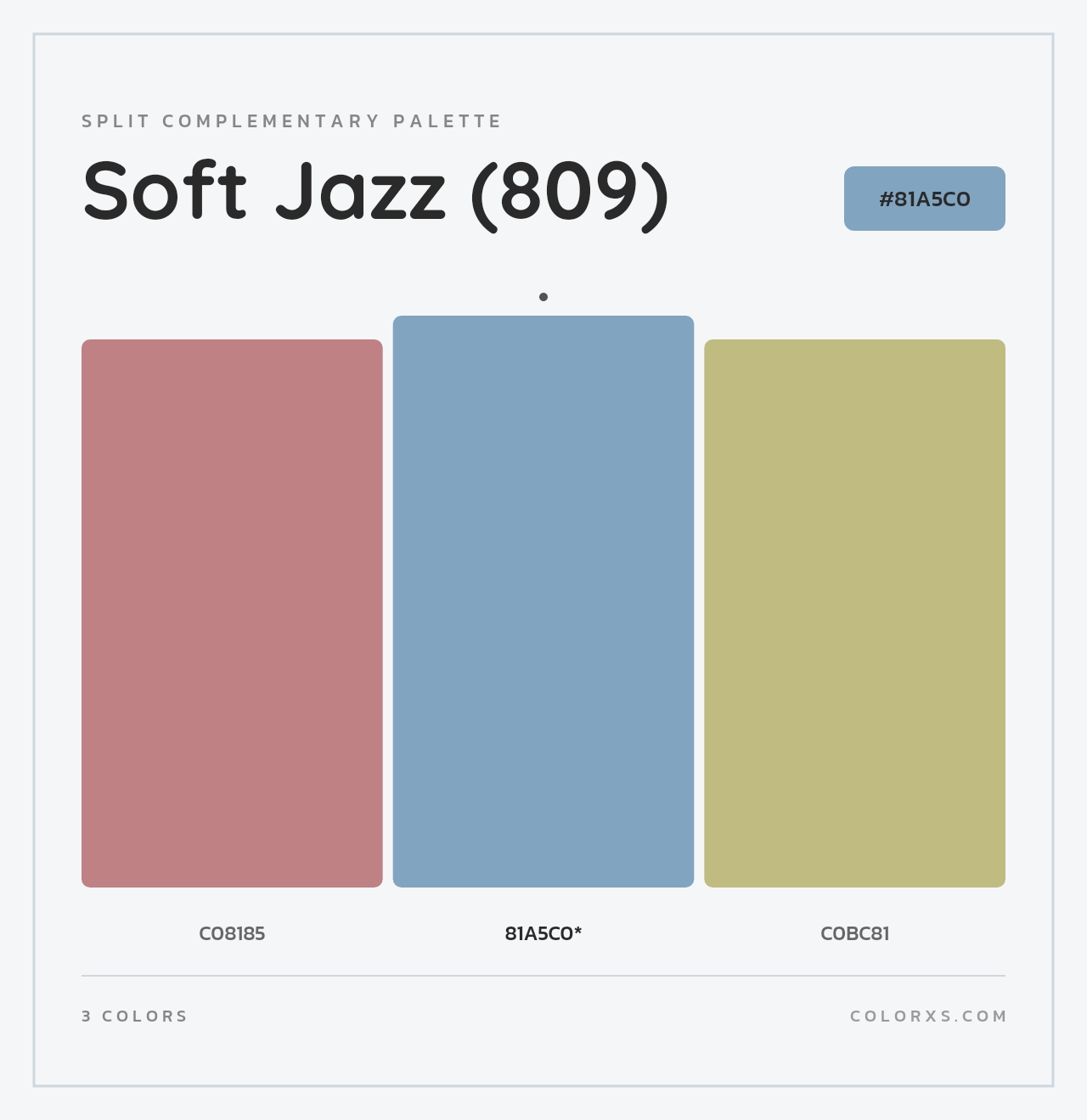 Soft Jazz (809) - Split-Complementary Color Palette