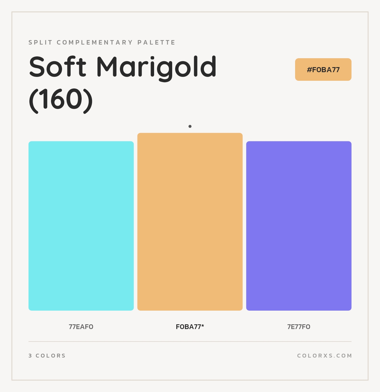 Soft Marigold (160) - Split-Complementary Color Palette