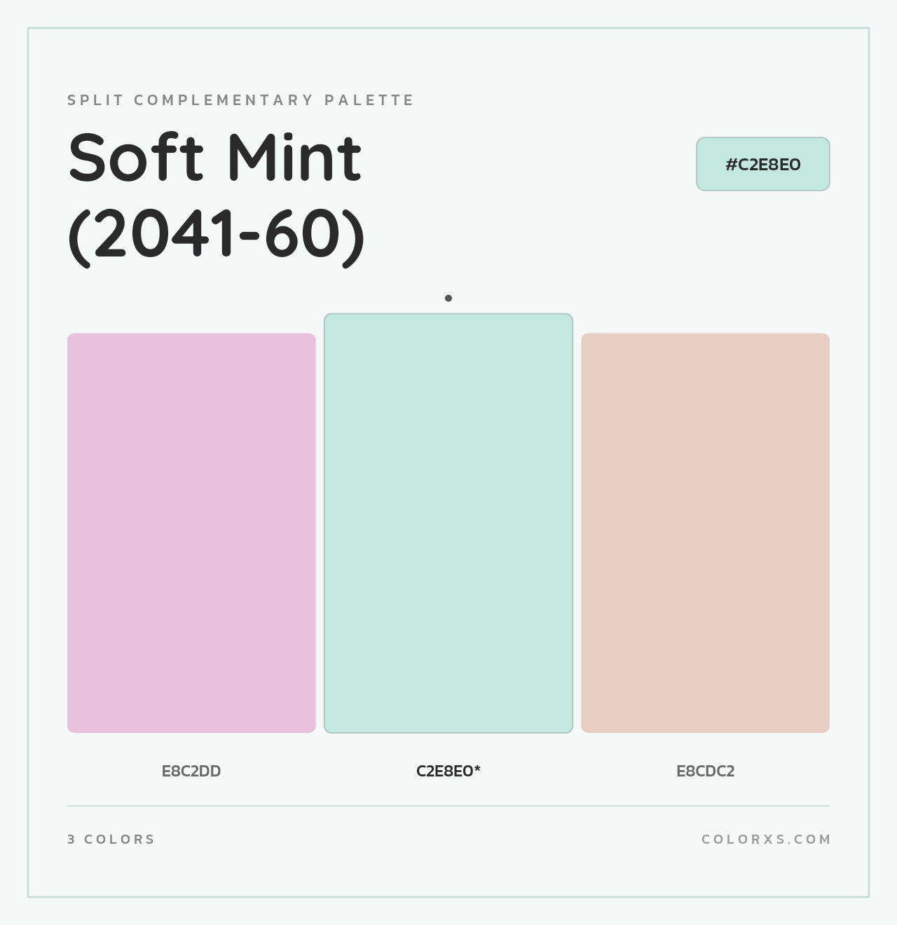Soft Mint (2041-60) - Split-Complementary Color Palette