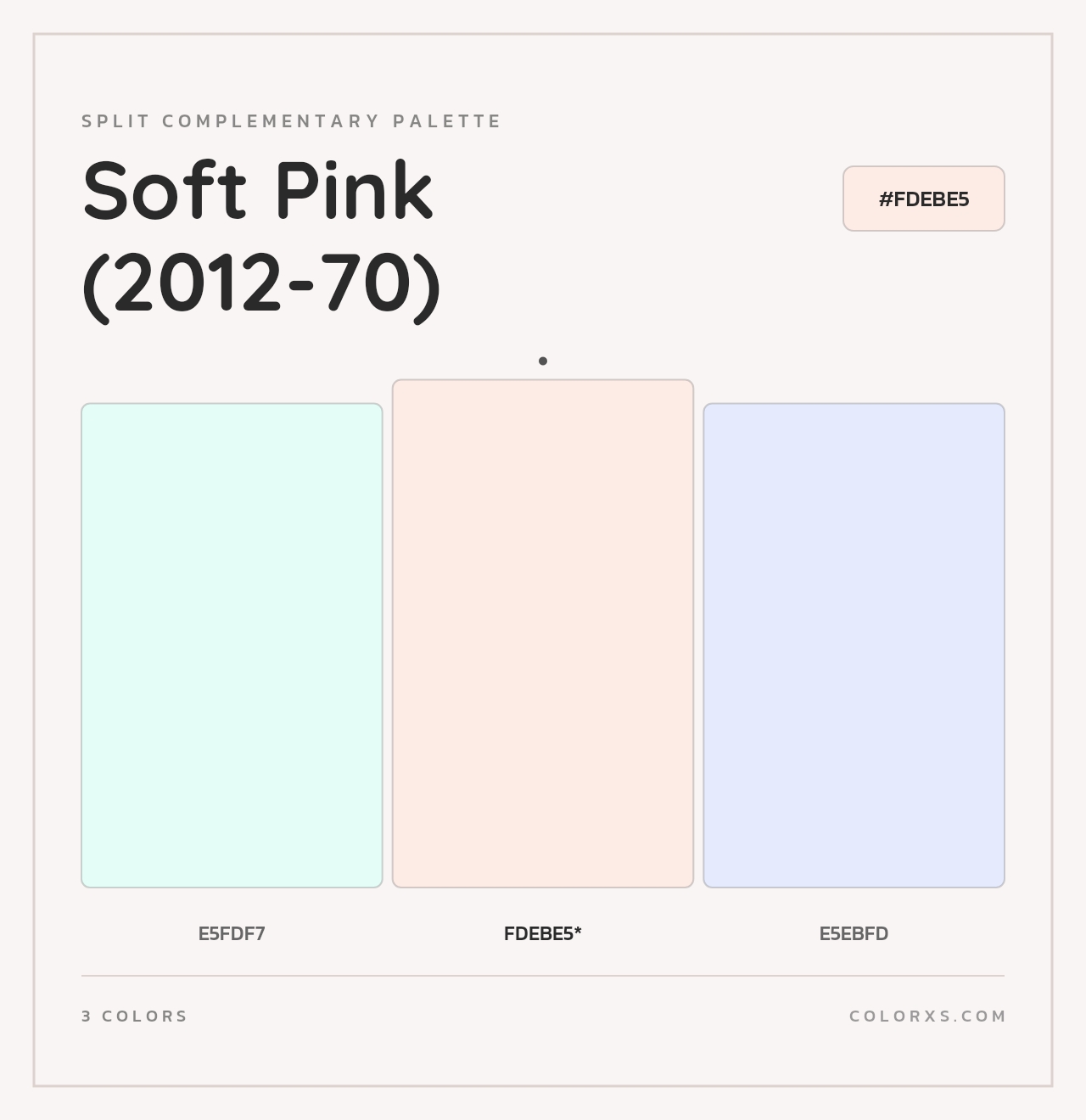 Soft Pink (2012-70) - Split-Complementary Color Palette