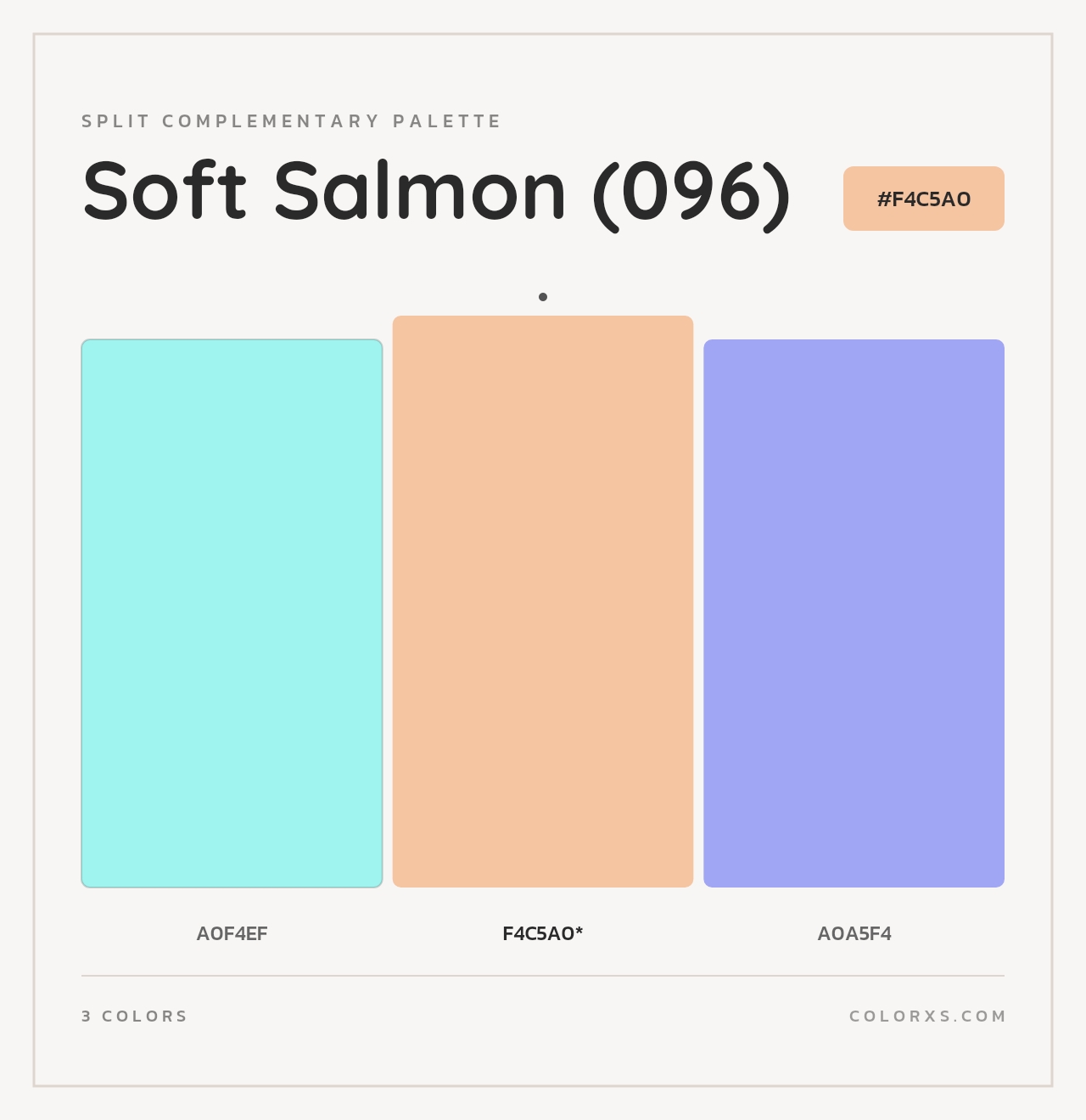 Soft Salmon (096) - Split-Complementary Color Palette