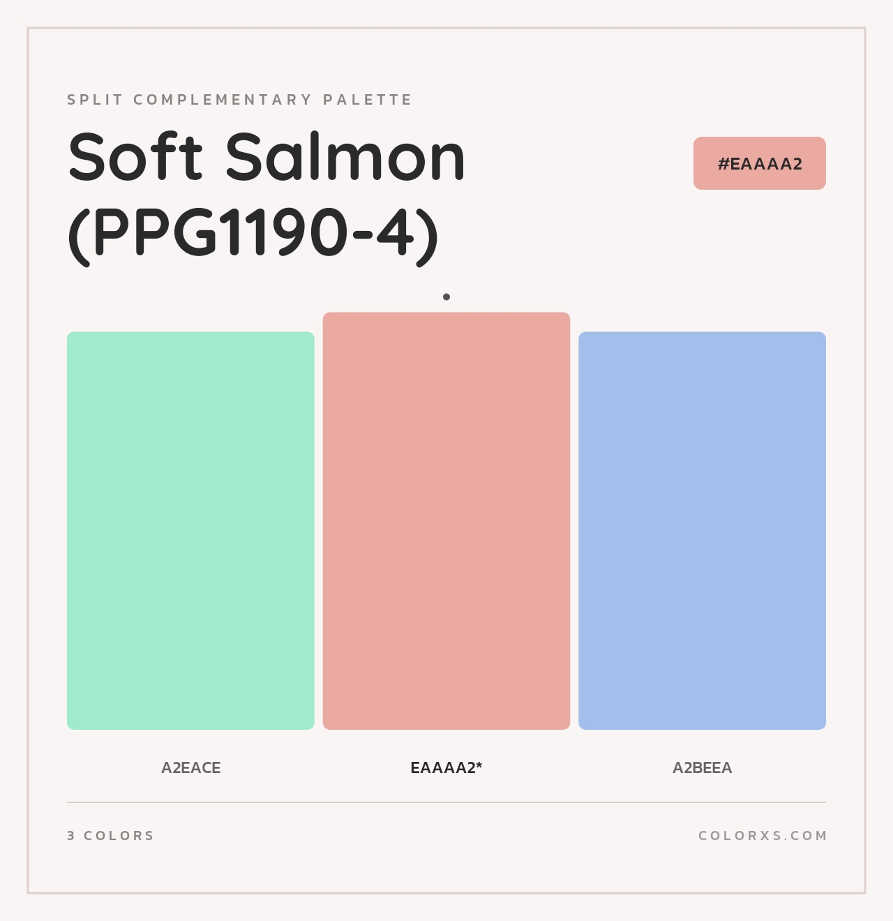 Soft Salmon (PPG1190-4) - Split-Complementary Color Palette