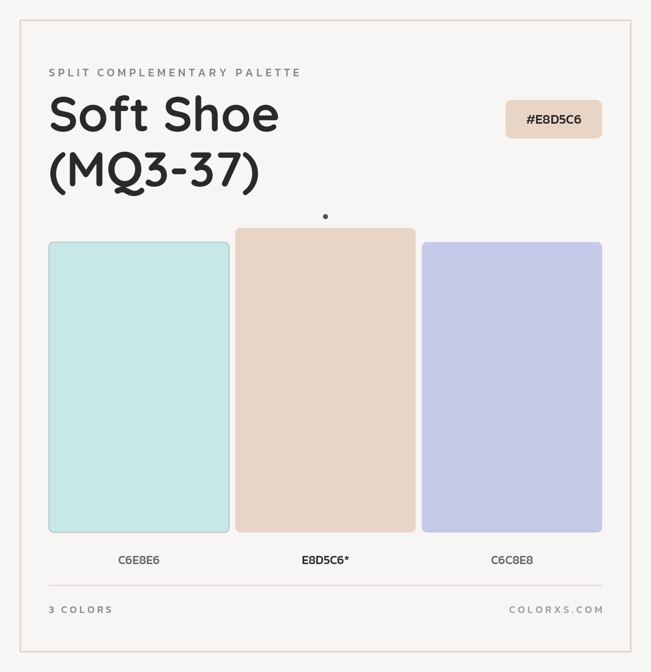 Soft Shoe (MQ3-37) - Split-Complementary Color Palette