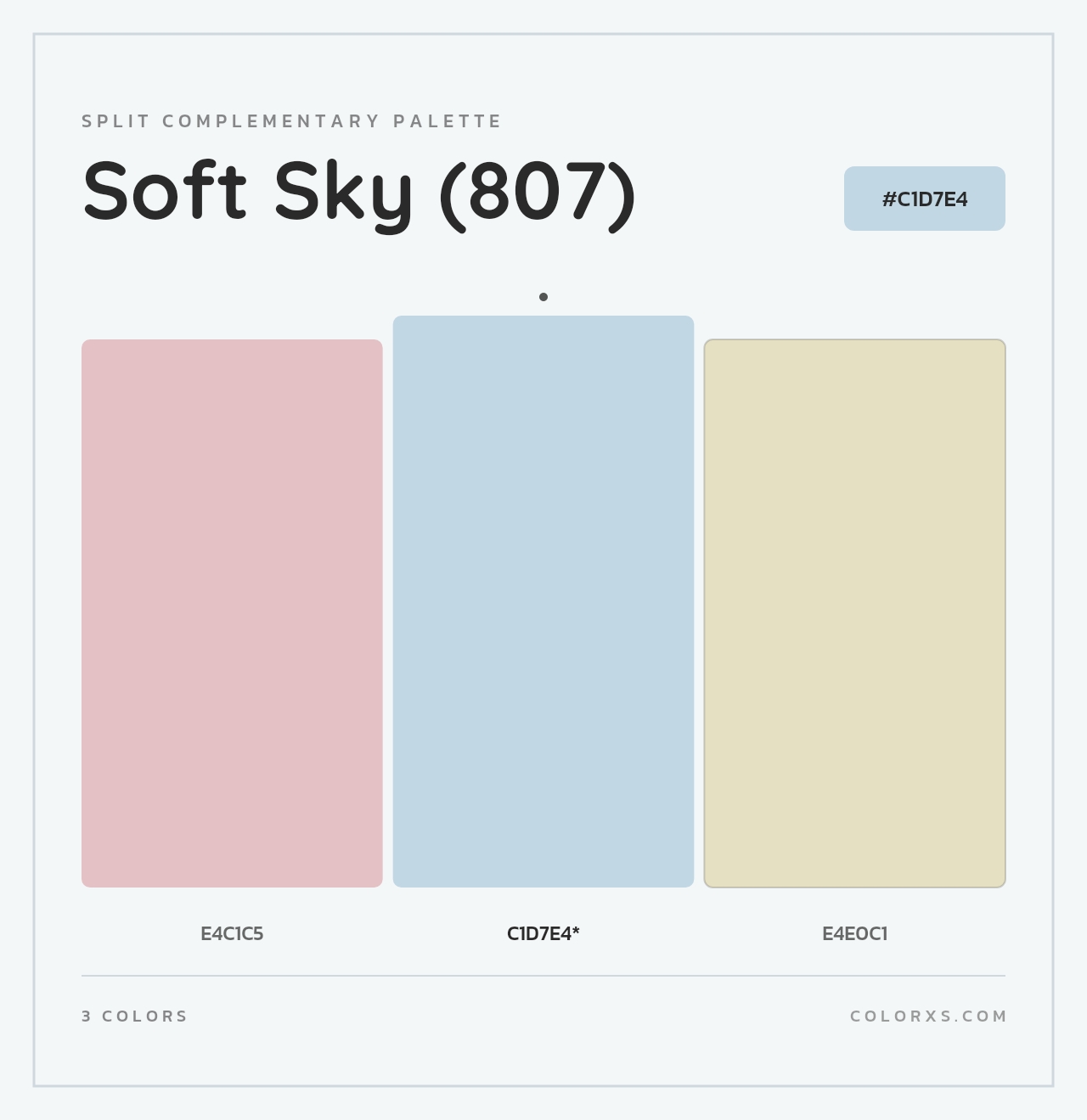Soft Sky (807) - Split-Complementary Color Palette