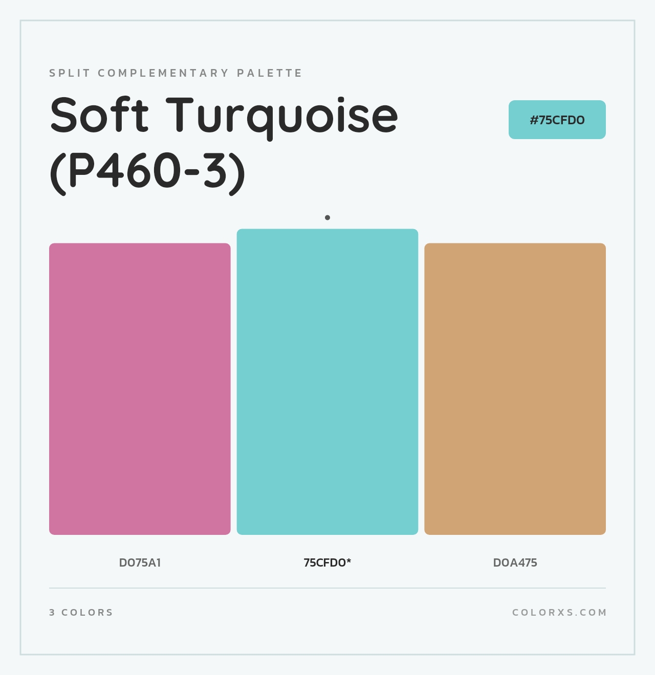 Soft Turquoise (P460-3) - Split-Complementary Color Palette