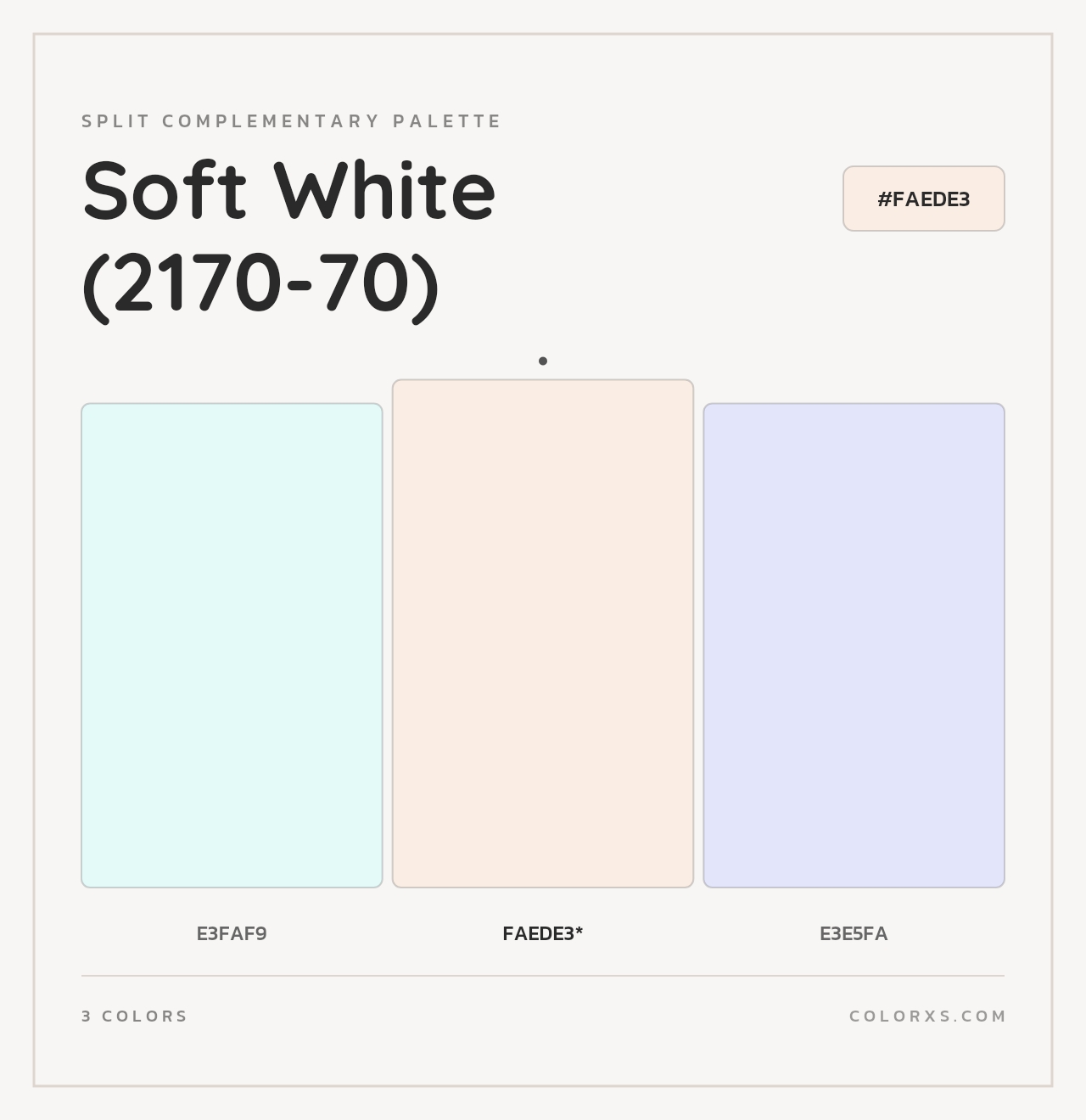 Soft White (2170-70) - Split-Complementary Color Palette