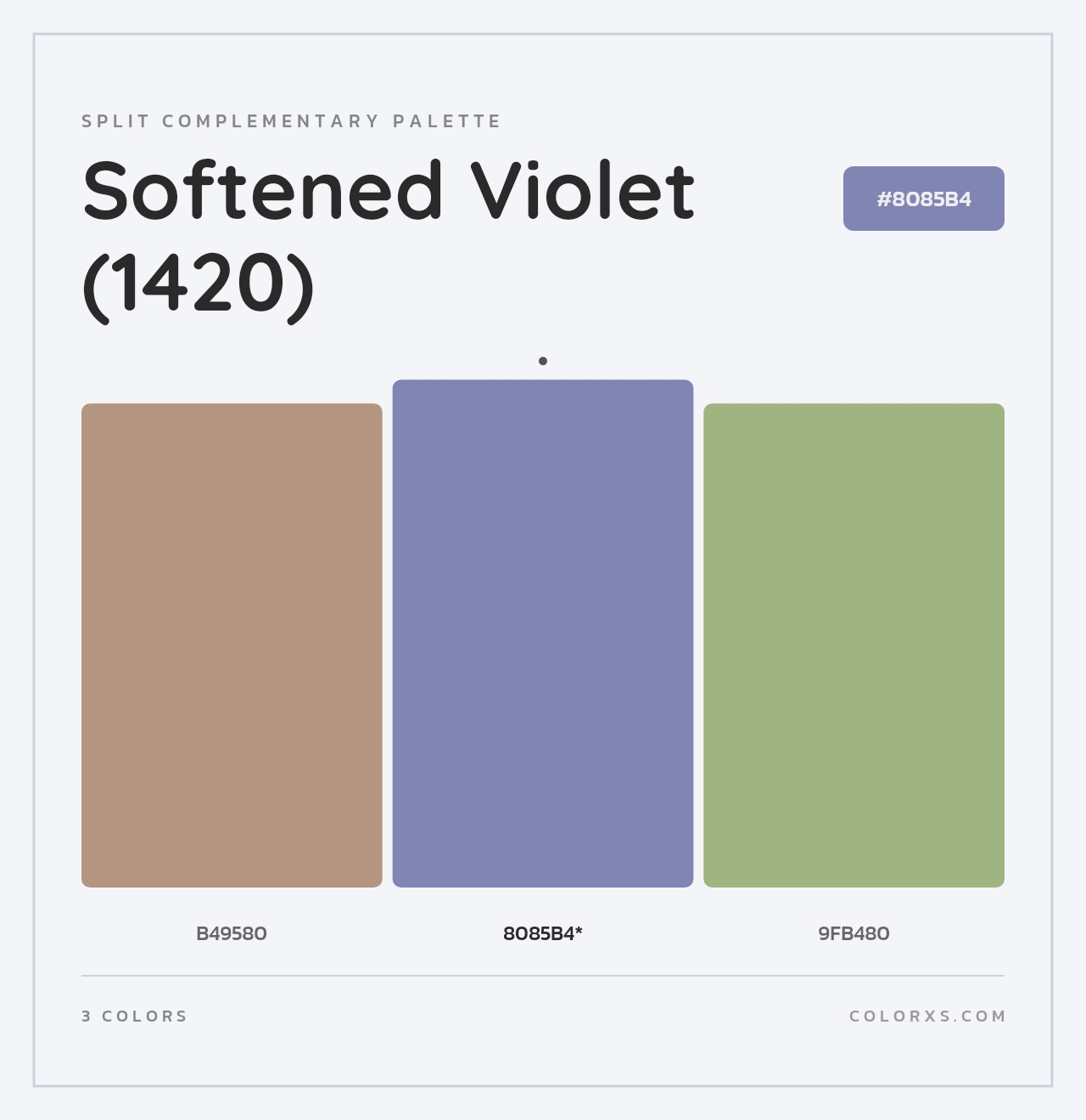 Softened Violet (1420) - Split-Complementary Color Palette
