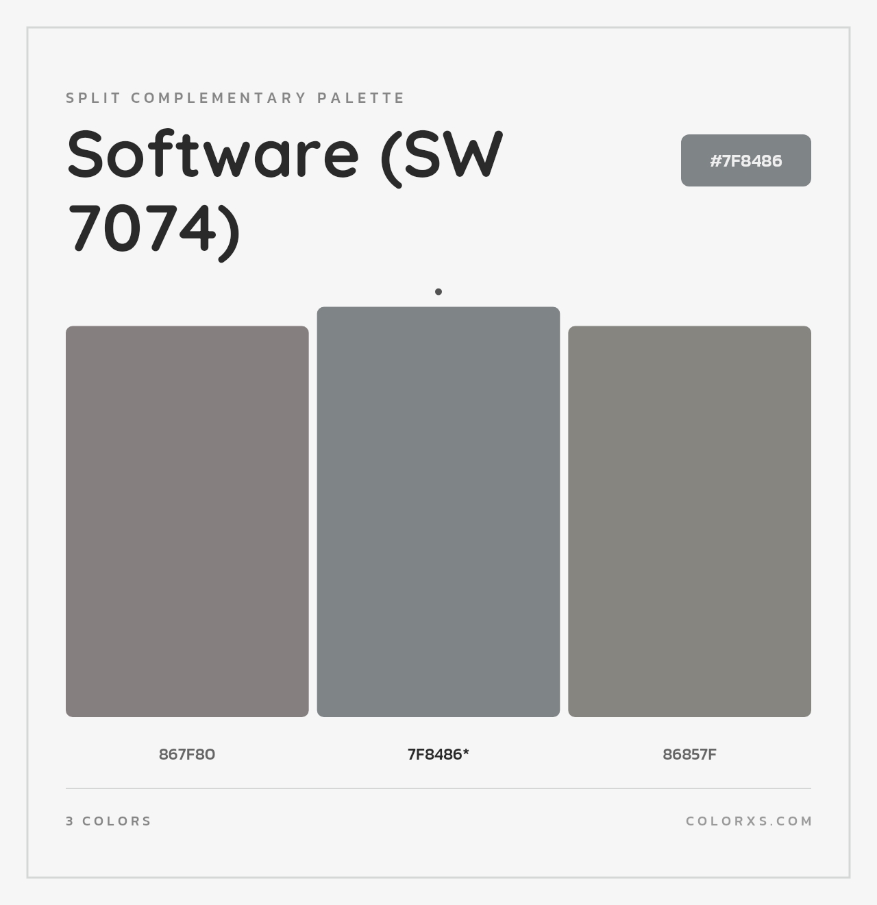 Software (SW 7074) - Split-Complementary Color Palette