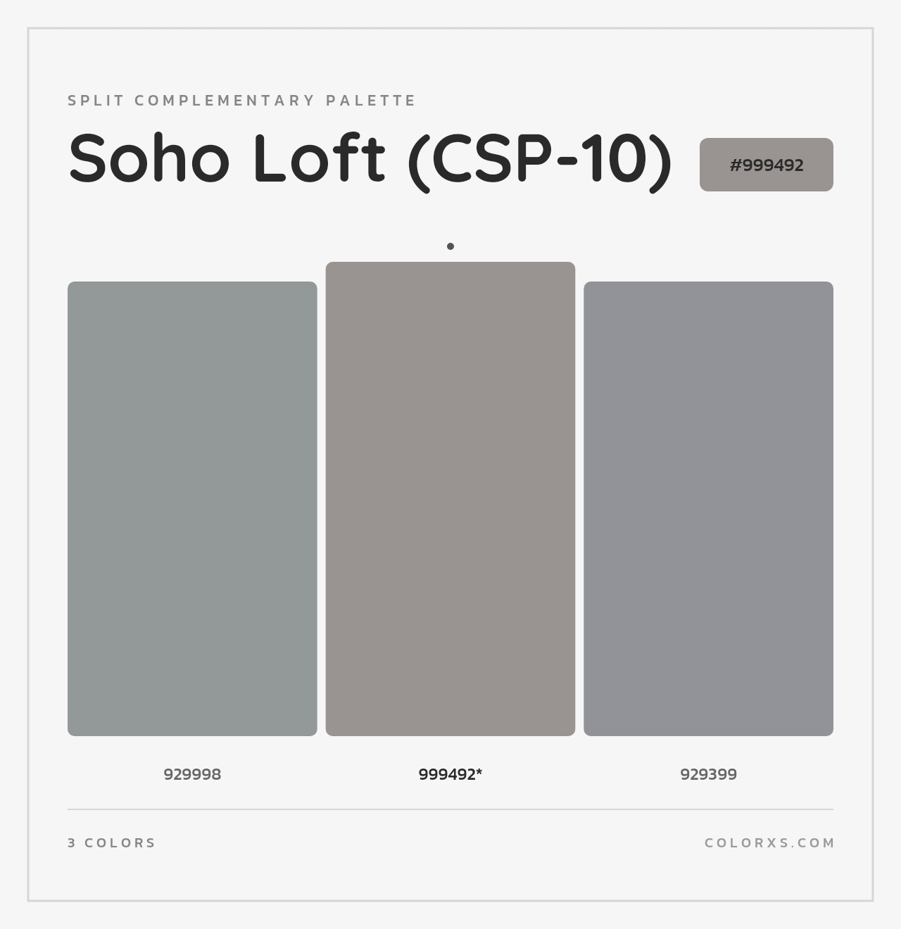 Soho Loft (CSP-10) - Split-Complementary Color Palette