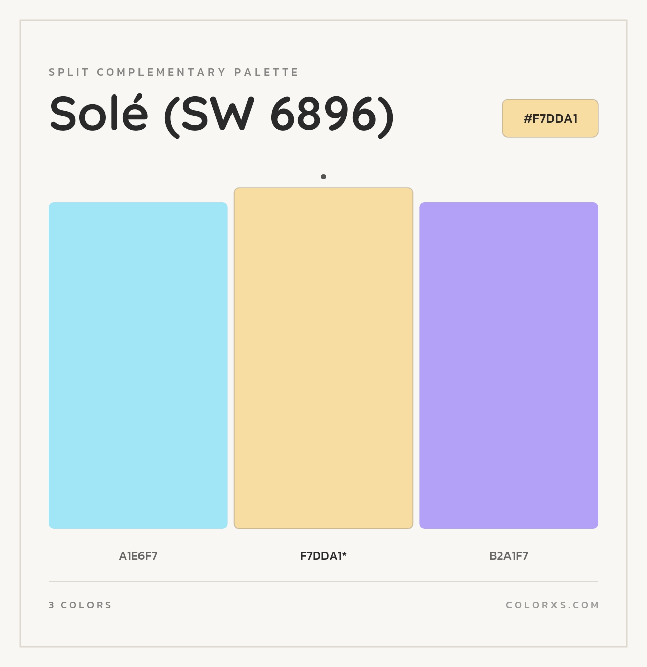 Solé (SW 6896) - Split-Complementary Color Palette