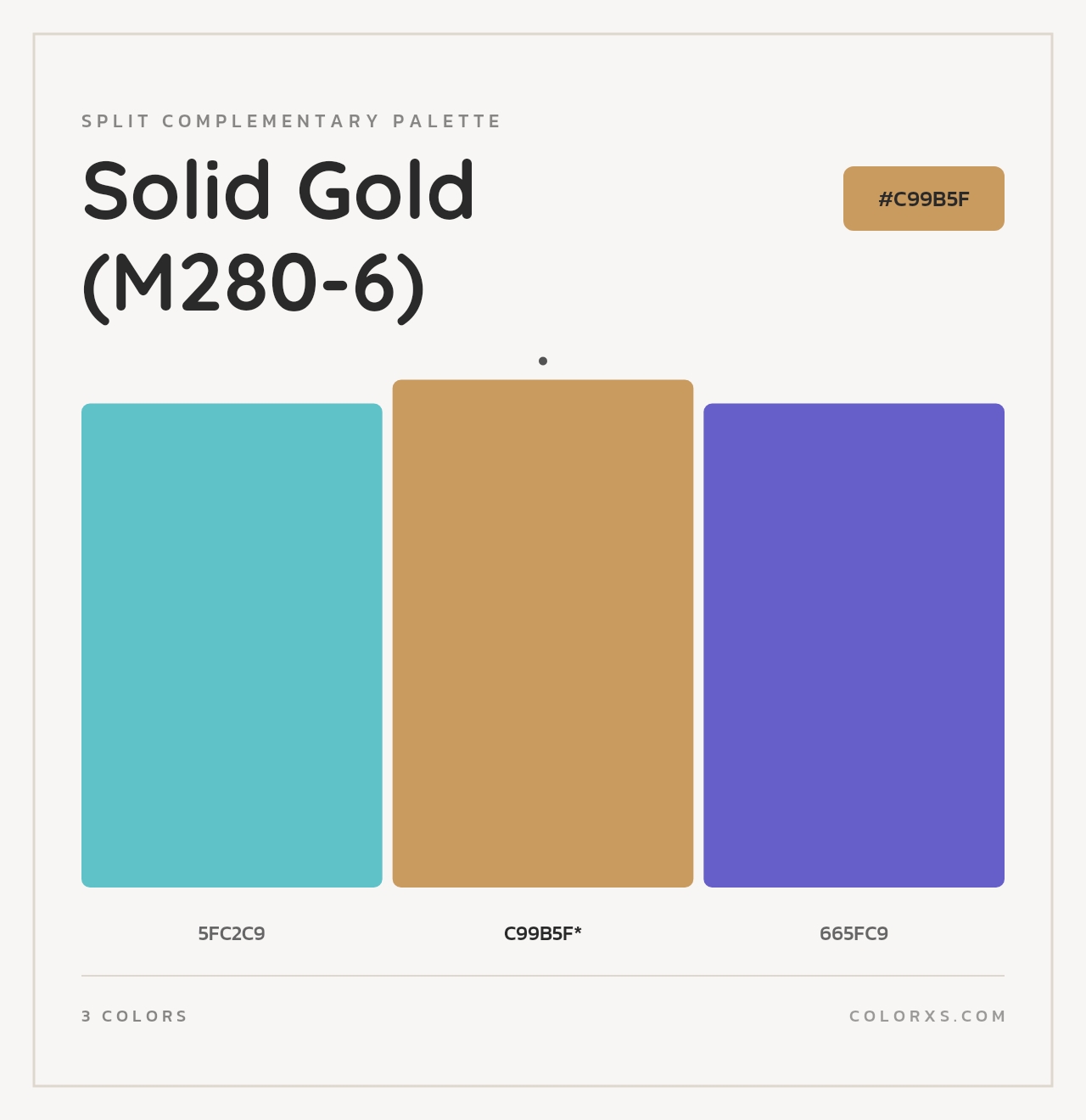 Solid Gold (M280-6) - Split-Complementary Color Palette