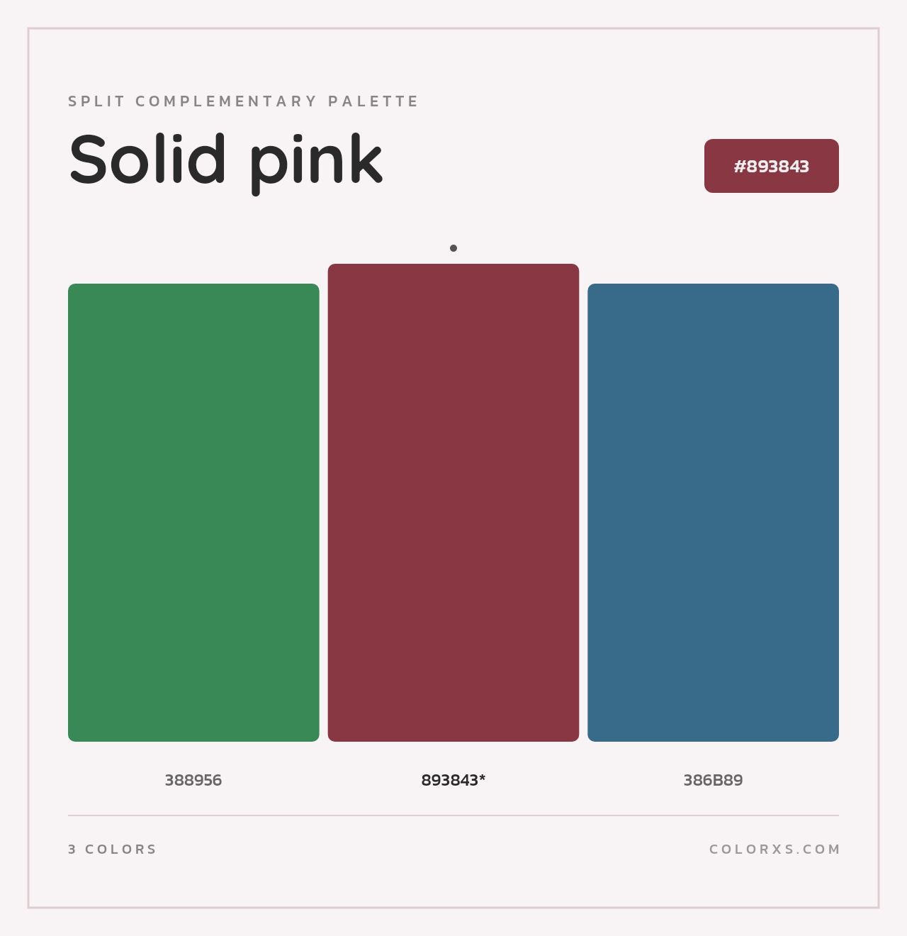 Solid pink - Split-Complementary Color Palette