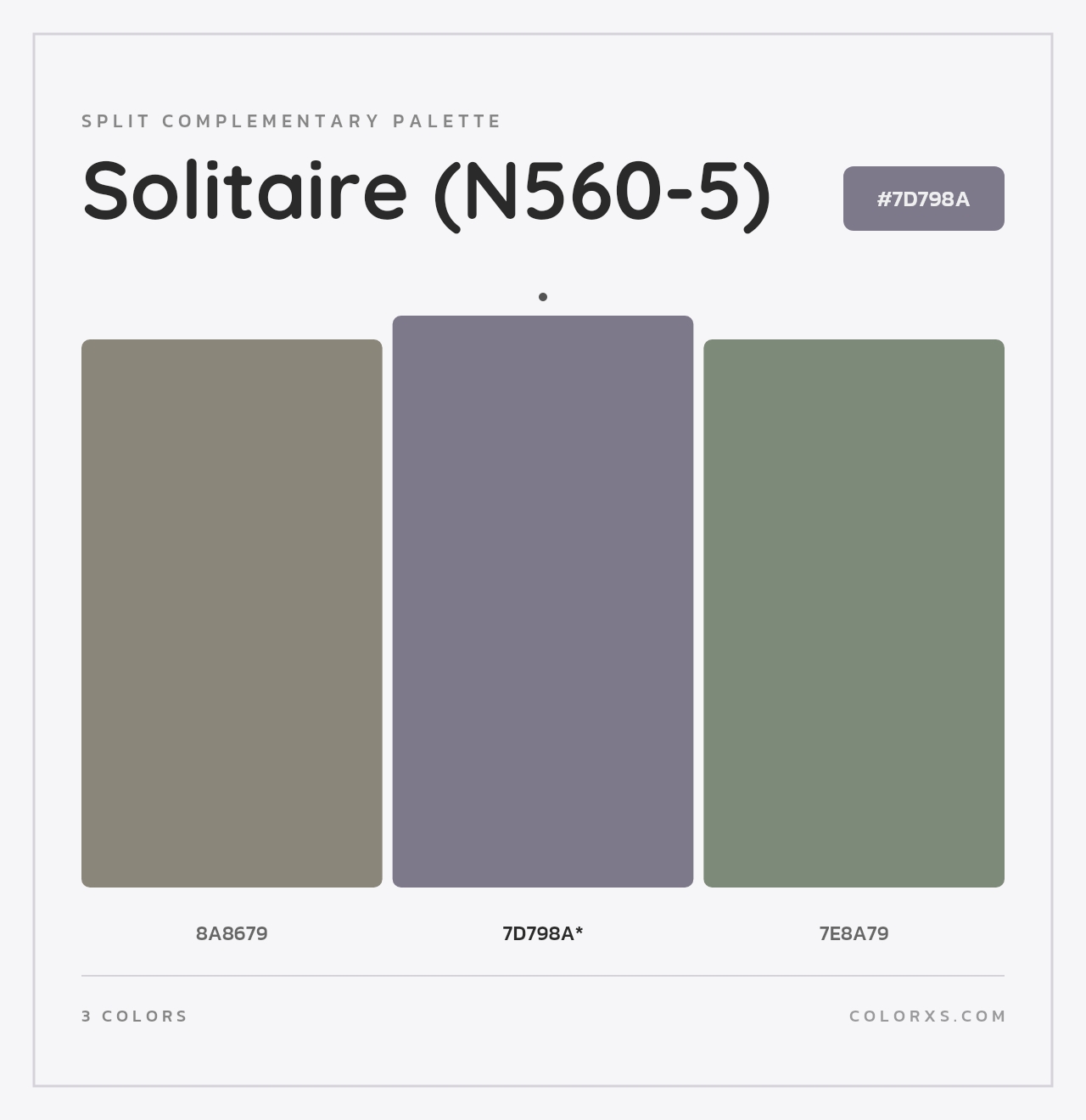 Solitaire (N560-5) - Split-Complementary Color Palette