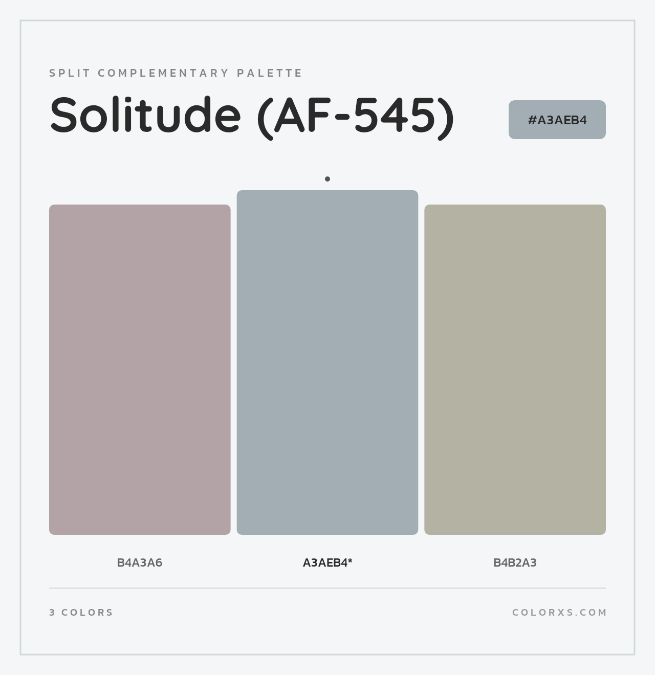Solitude (AF-545) - Split-Complementary Color Palette