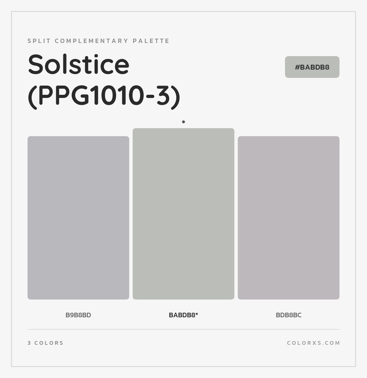 Solstice (PPG1010-3) - Split-Complementary Color Palette