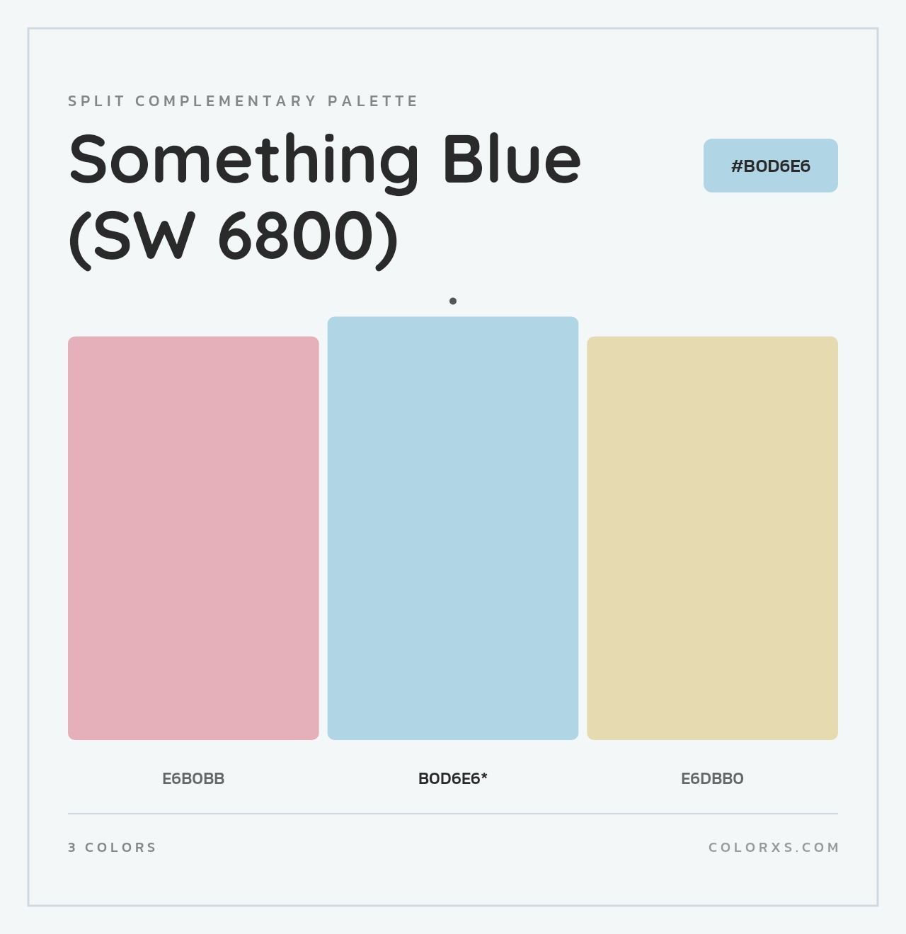 Something Blue (SW 6800) - Split-Complementary Color Palette