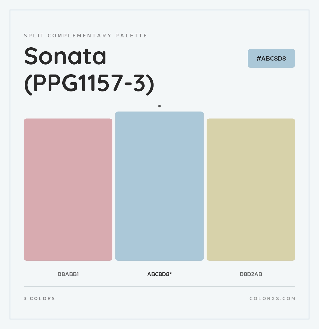 Sonata (PPG1157-3) - Split-Complementary Color Palette
