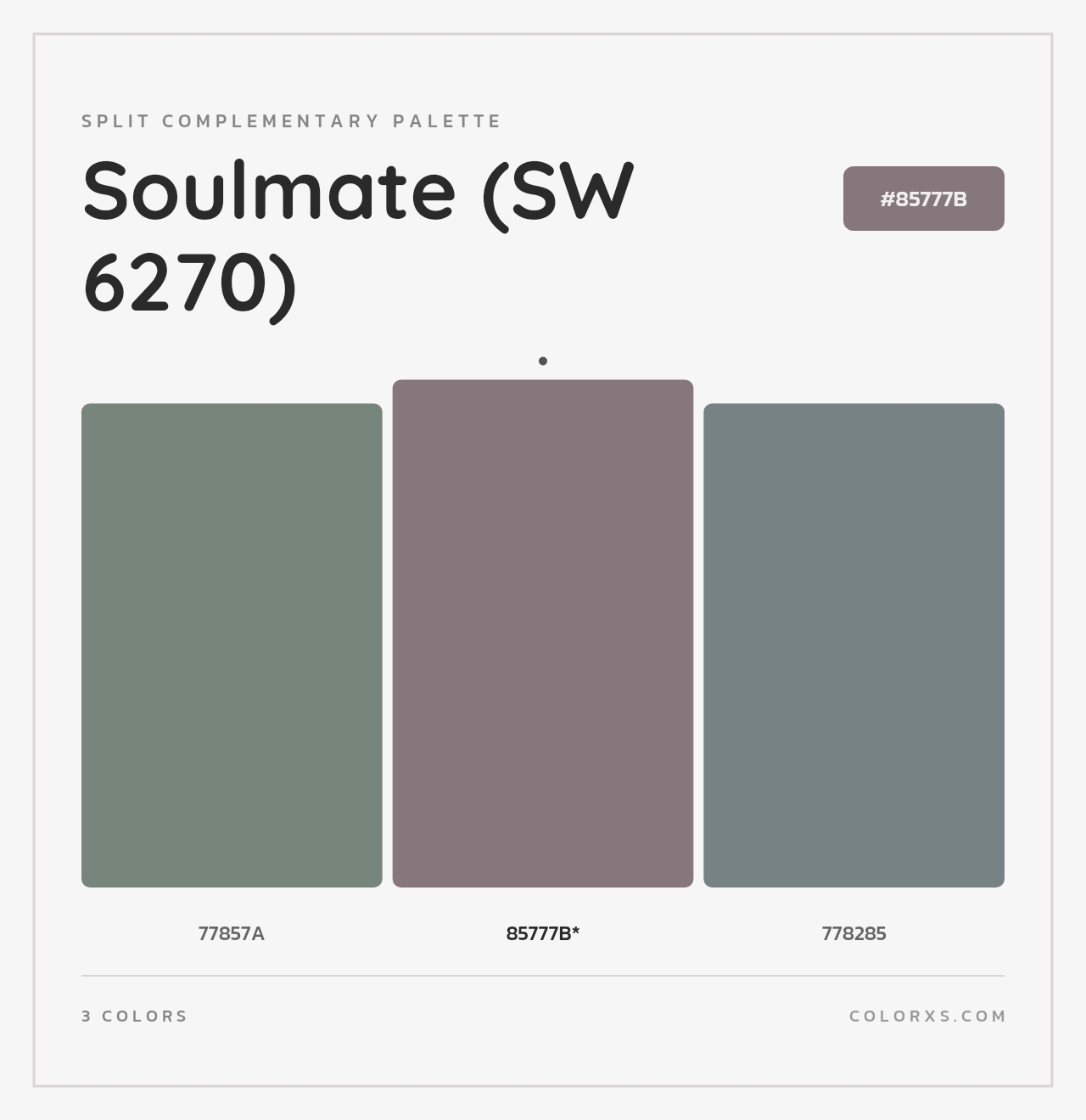 Soulmate (SW 6270) - Split-Complementary Color Palette