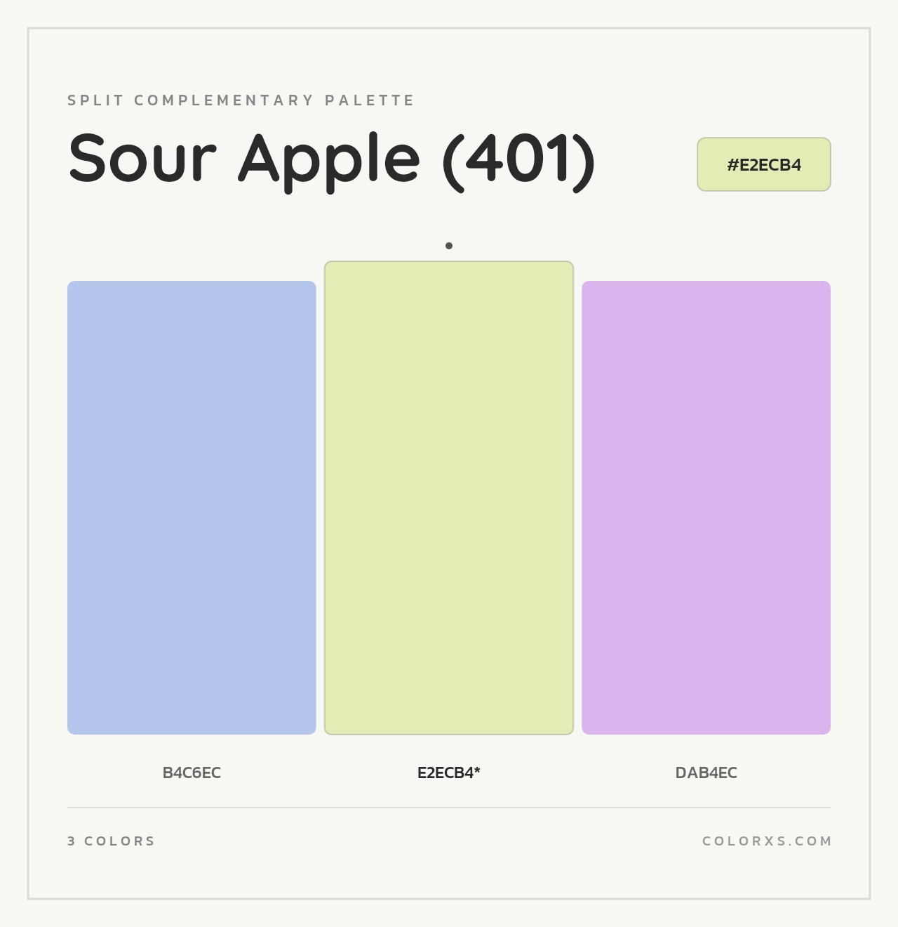 Sour Apple (401) - Split-Complementary Color Palette