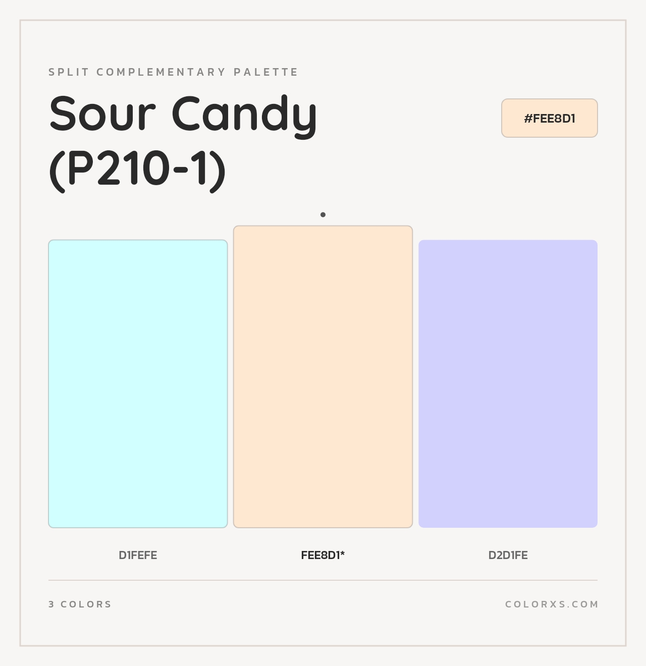 Sour Candy (P210-1) - Split-Complementary Color Palette