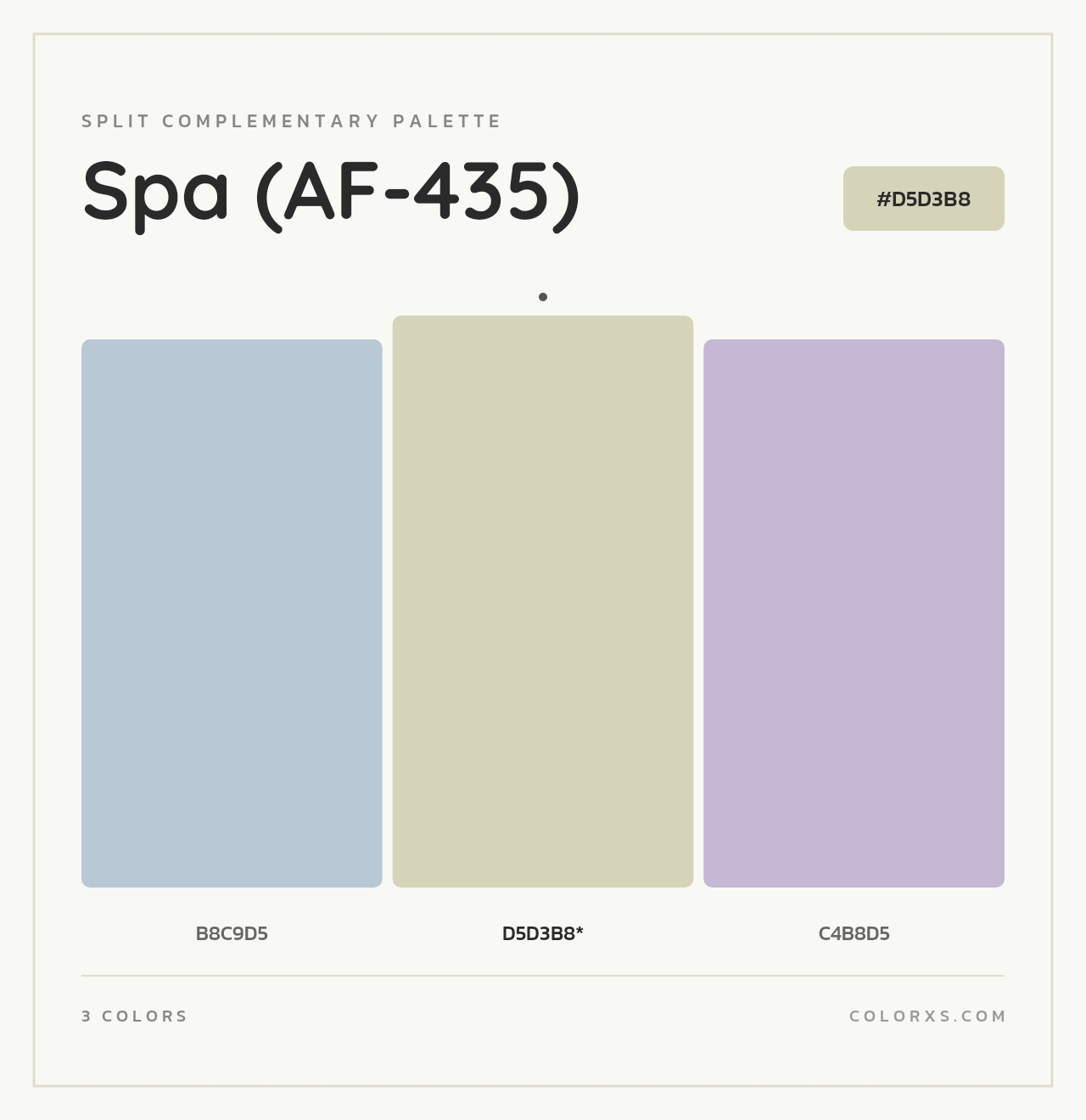 Spa (AF-435) - Split-Complementary Color Palette