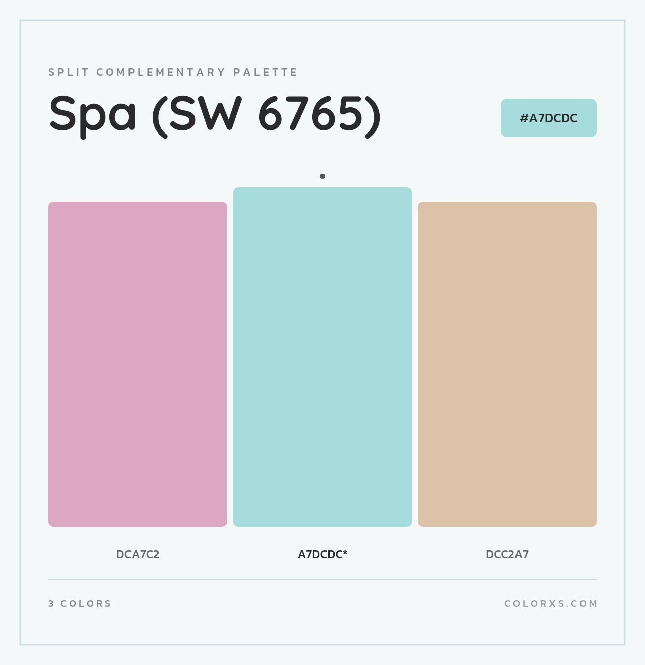 Spa (SW 6765) - Split-Complementary Color Palette