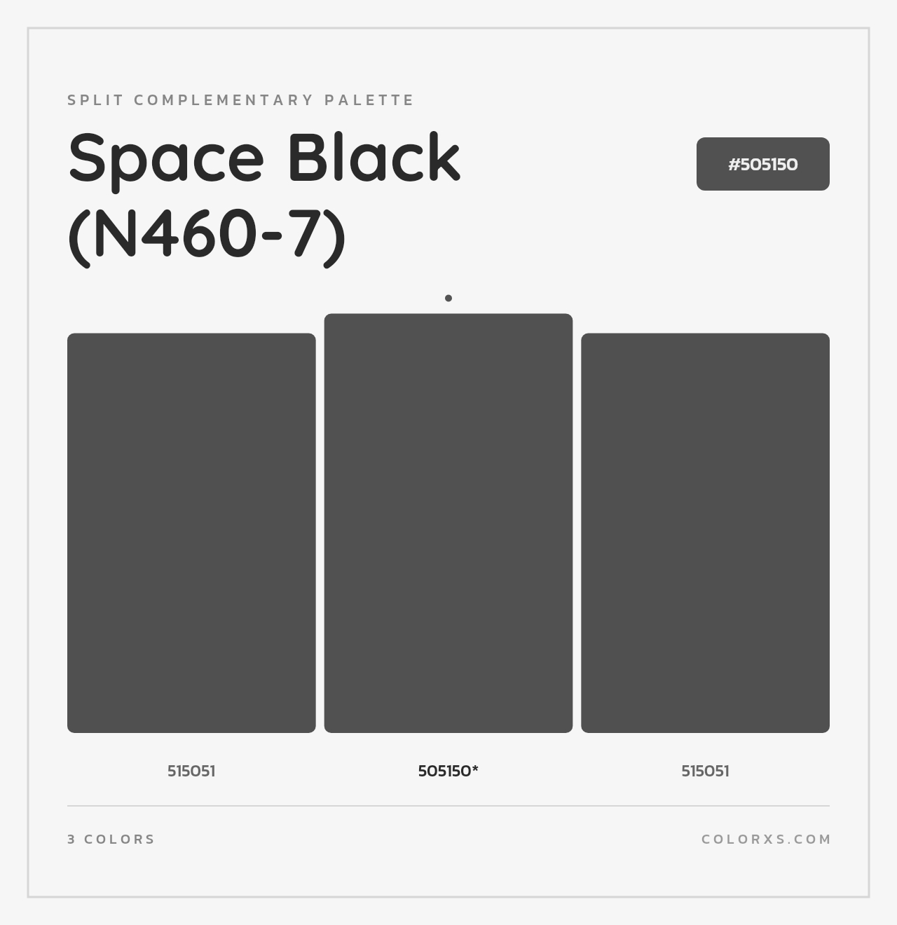 Space Black (N460-7) - Split-Complementary Color Palette