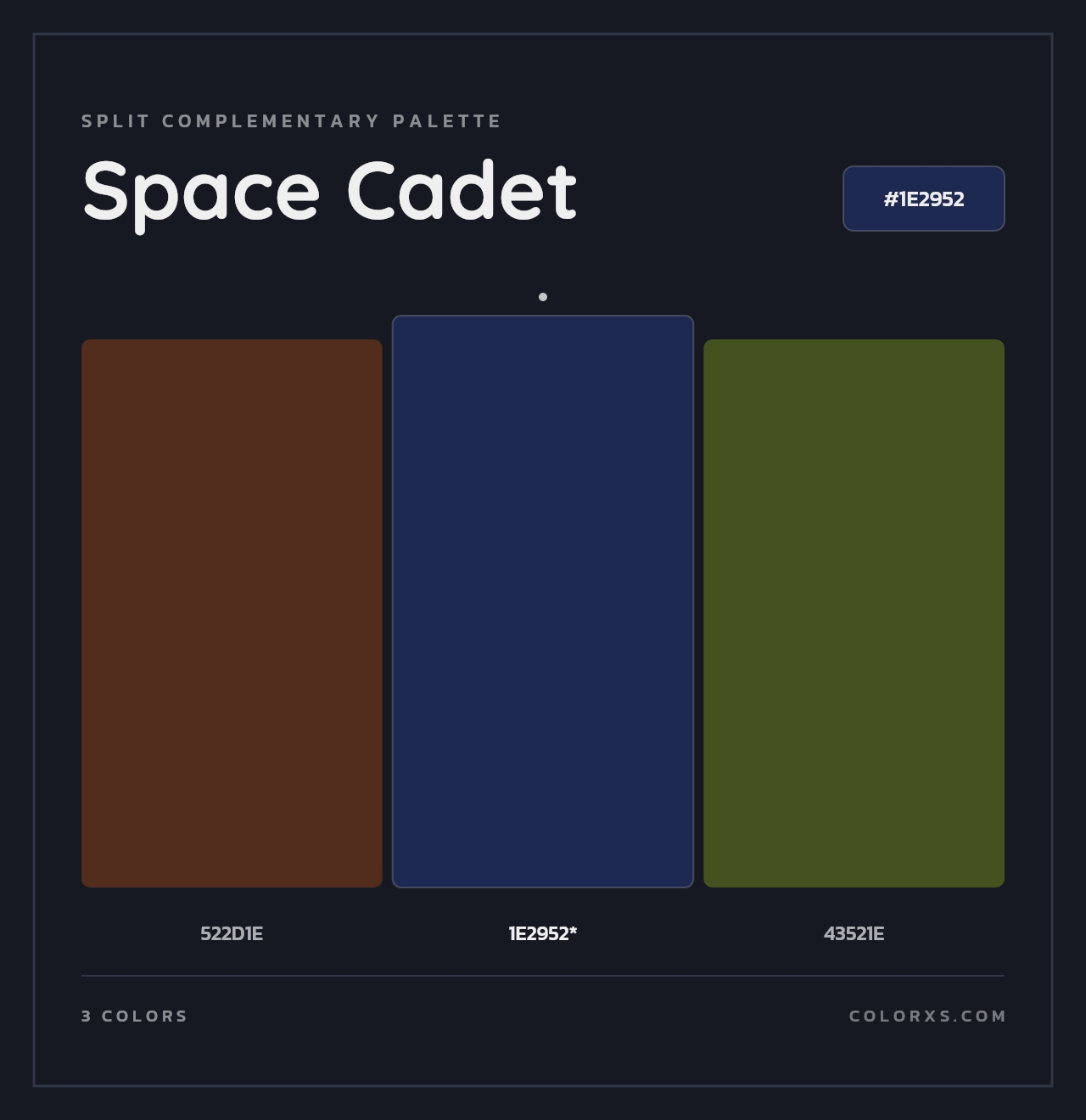 Space Cadet - Split-Complementary Color Palette