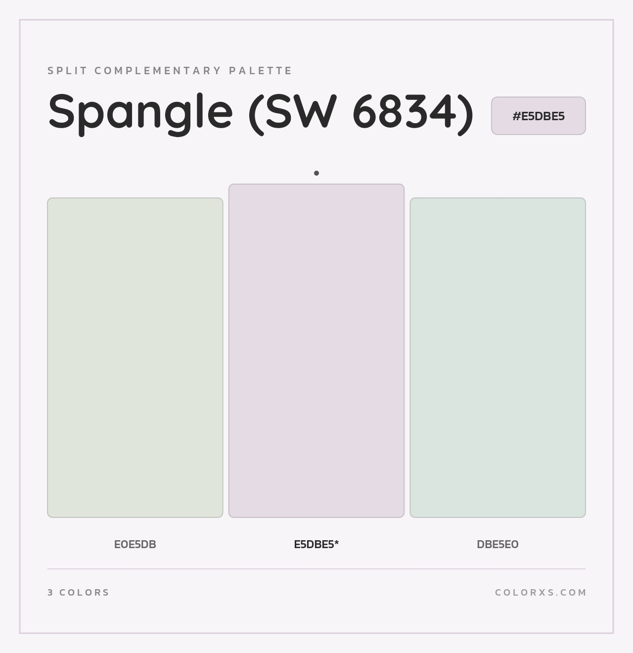 Spangle (SW 6834) - Split-Complementary Color Palette