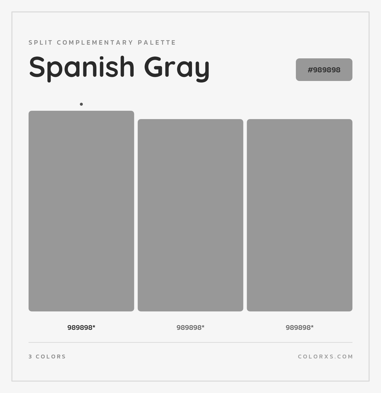 Spanish Gray - Split-Complementary Color Palette
