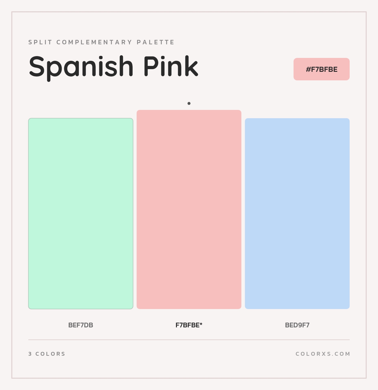 Spanish Pink - Split-Complementary Color Palette