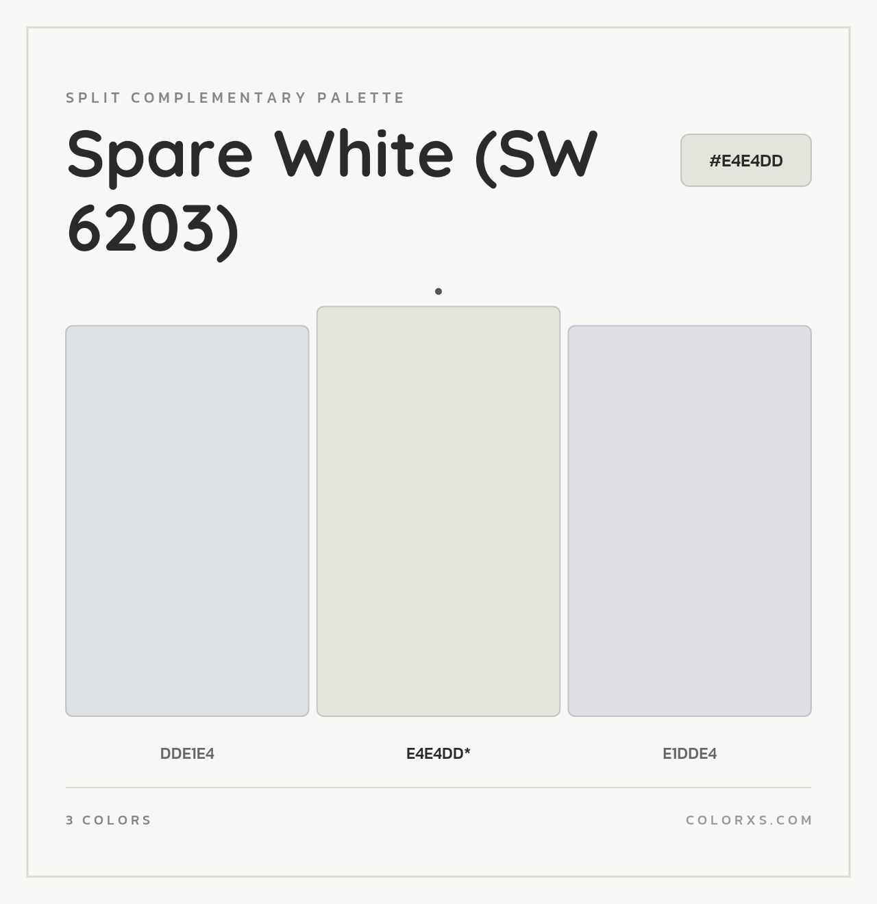 Spare White (SW 6203) - Split-Complementary Color Palette