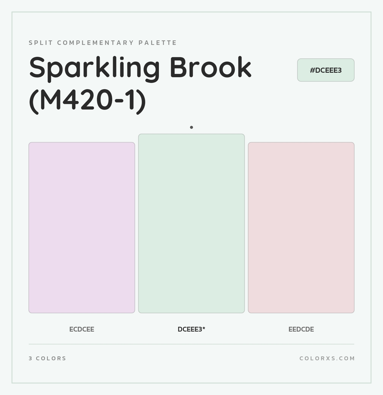 Sparkling Brook (M420-1) - Split-Complementary Color Palette