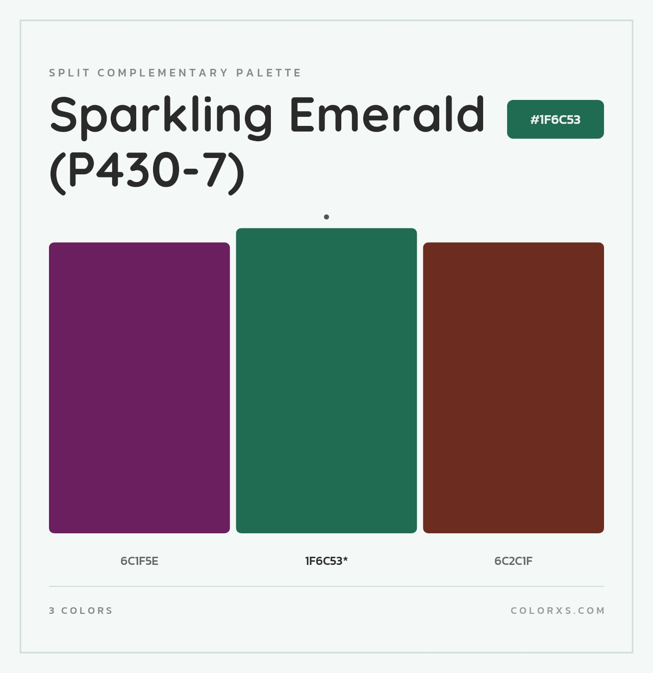 Sparkling Emerald (P430-7) - Split-Complementary Color Palette
