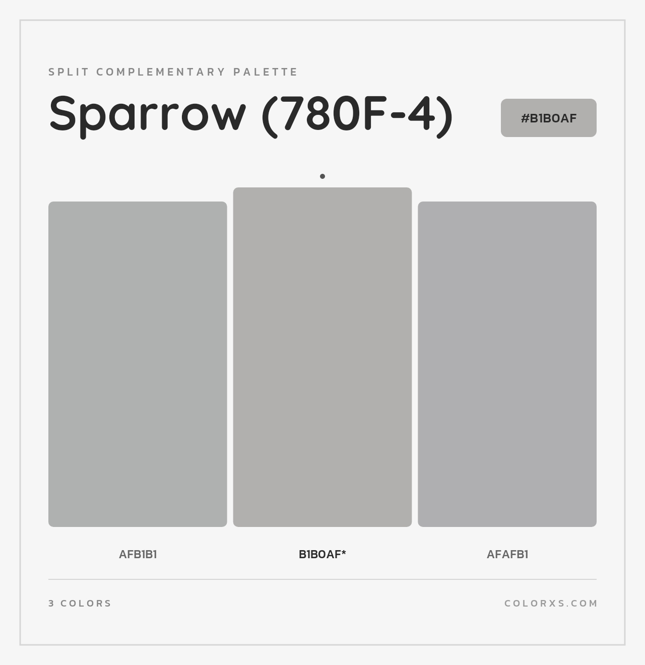 Sparrow (780F-4) - Split-Complementary Color Palette