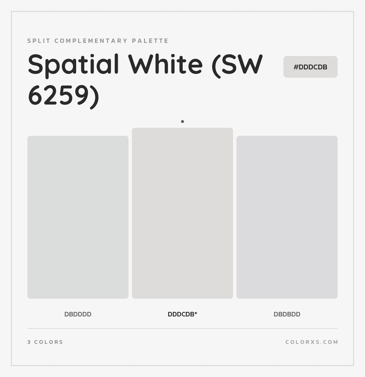 Spatial White (SW 6259) - Split-Complementary Color Palette