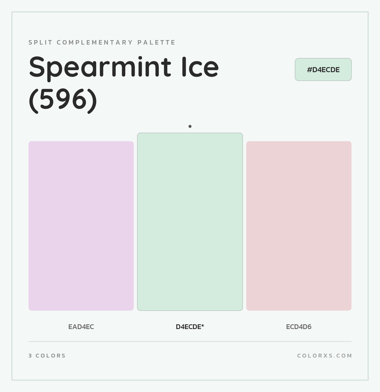 Spearmint Ice (596) - Split-Complementary Color Palette
