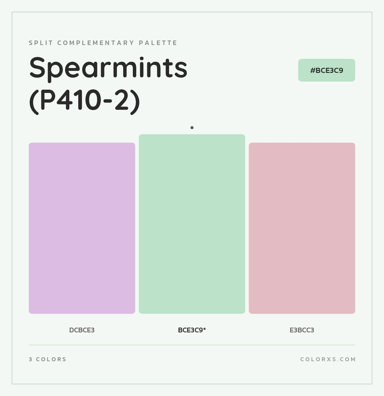 Spearmints (P410-2) - Split-Complementary Color Palette