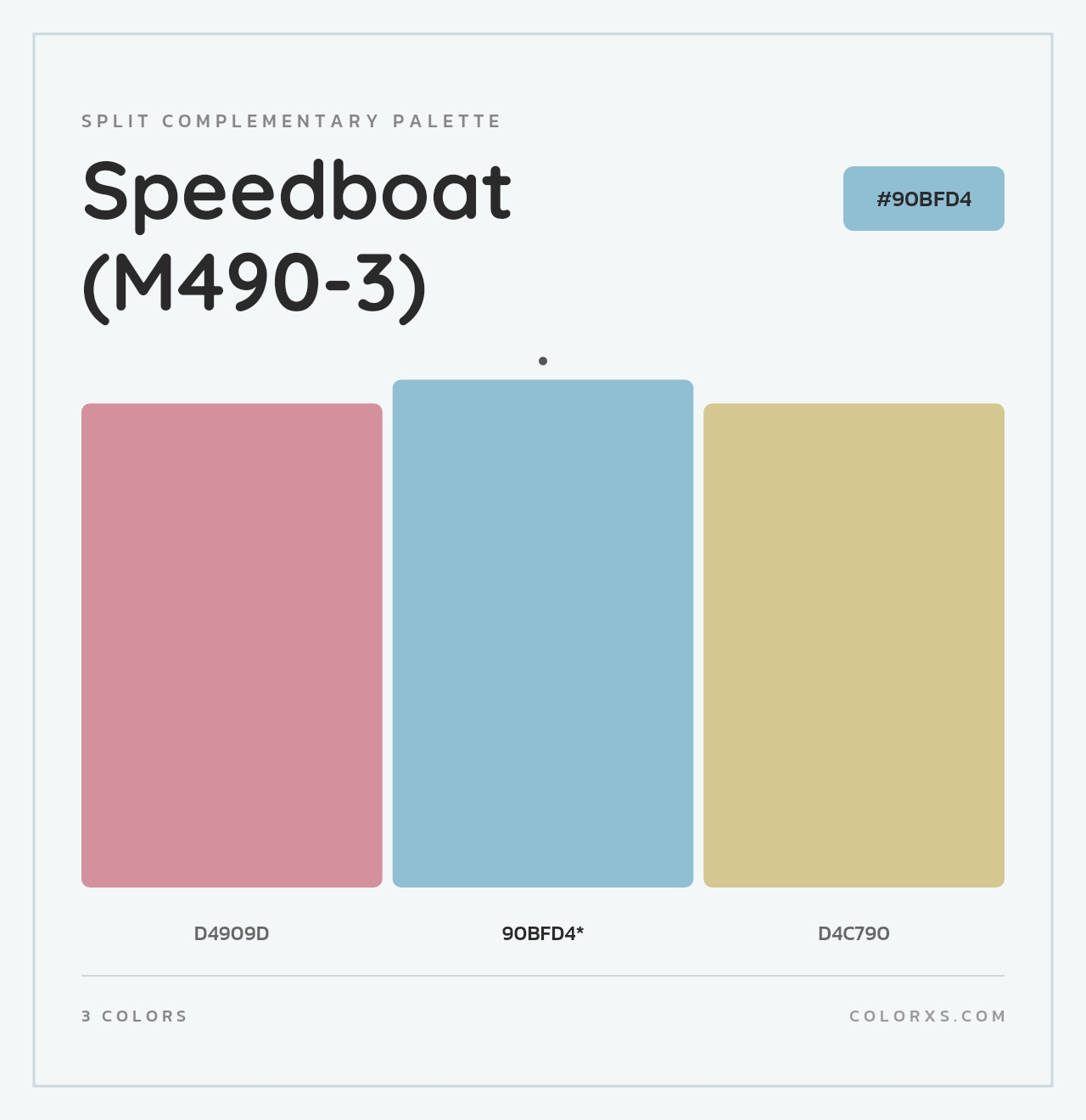 Speedboat (M490-3) - Split-Complementary Color Palette