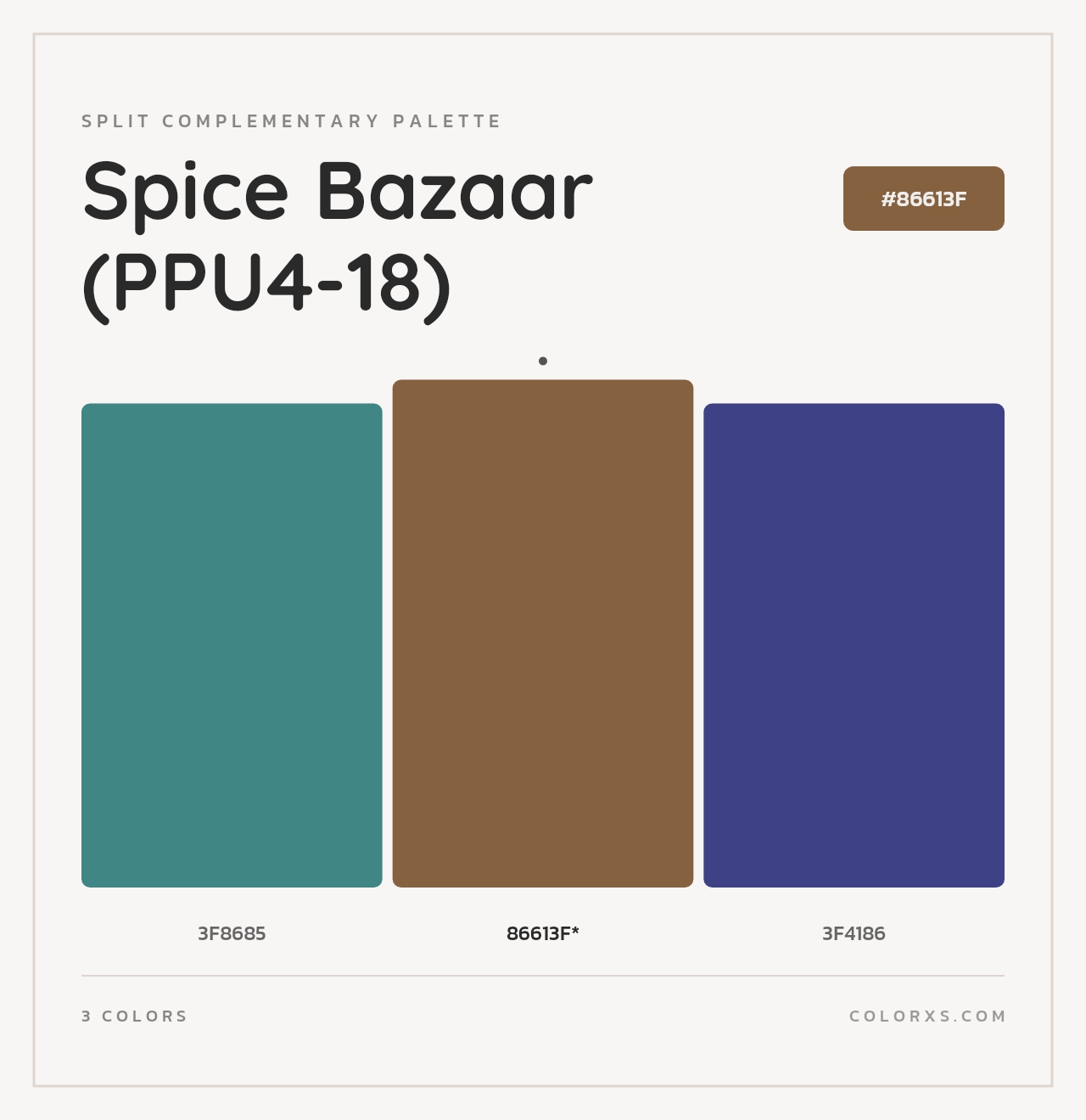 Spice Bazaar (PPU4-18) - Split-Complementary Color Palette