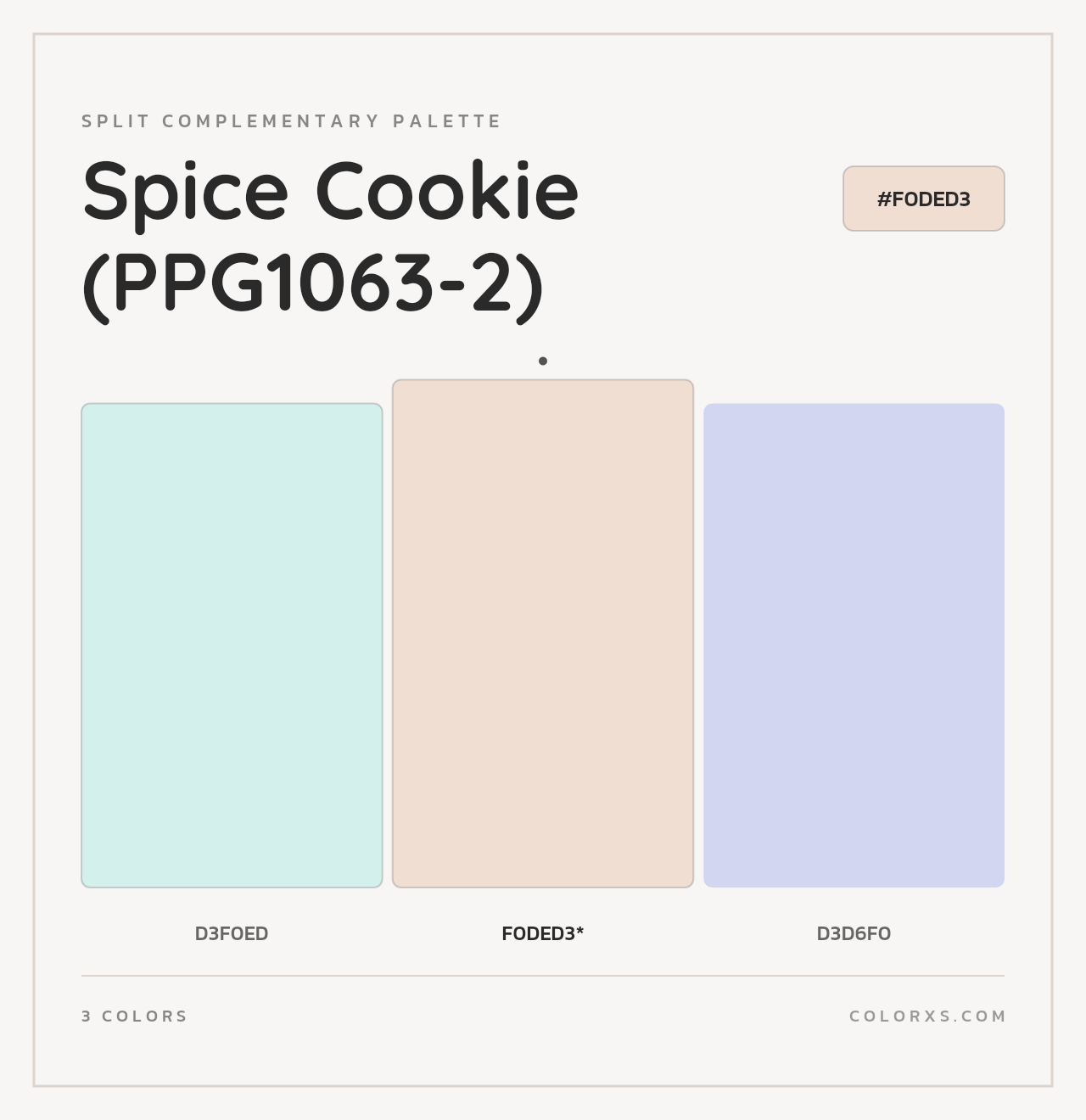 Spice Cookie (PPG1063-2) - Split-Complementary Color Palette