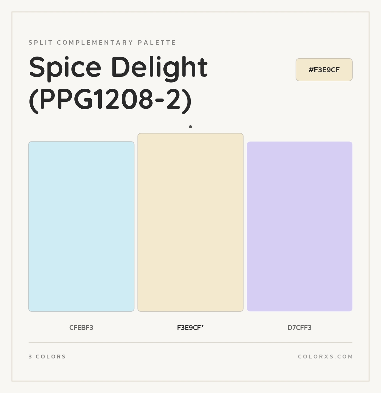 Spice Delight (PPG1208-2) - Split-Complementary Color Palette