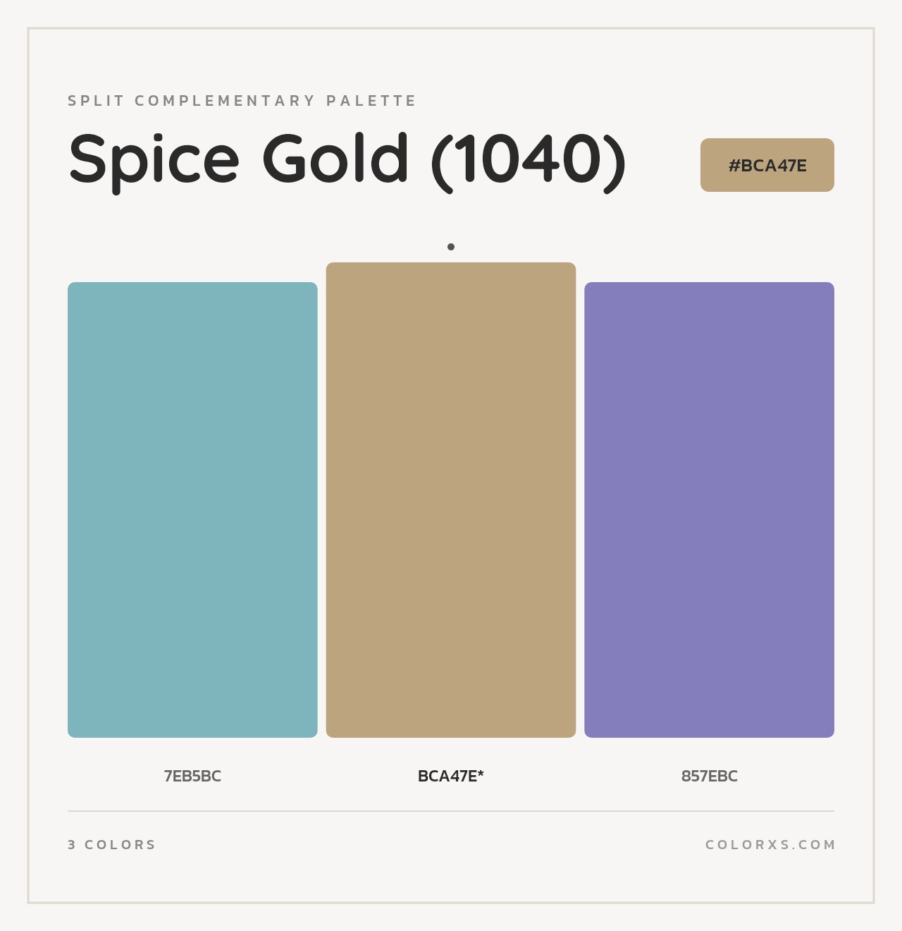 Spice Gold (1040) - Split-Complementary Color Palette