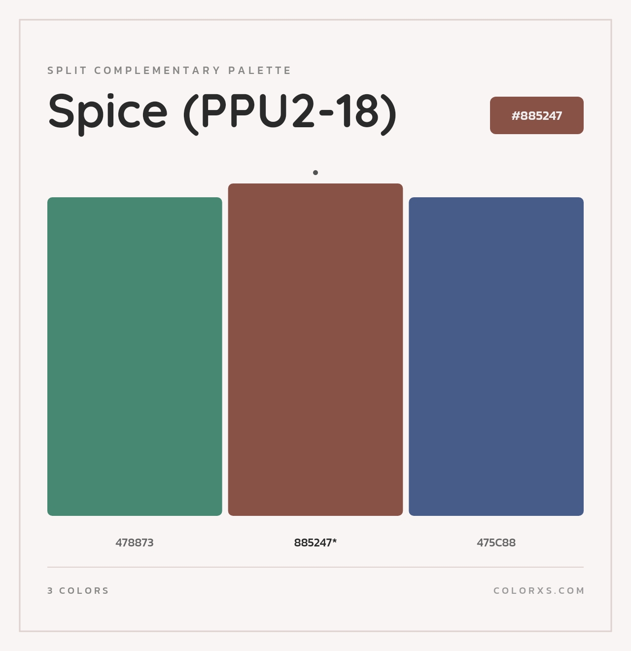 Spice (PPU2-18) - Split-Complementary Color Palette