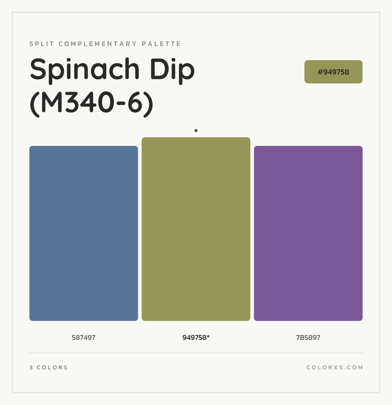 Spinach Dip (M340-6) - Split-Complementary Color Palette