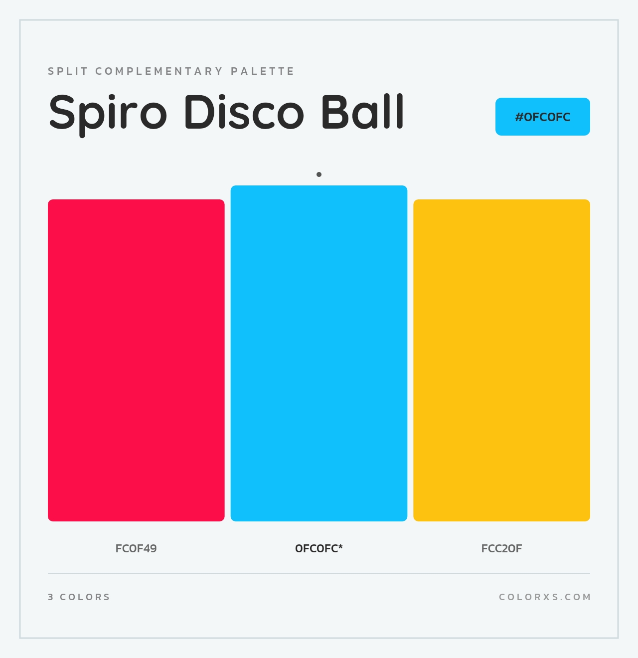 Spiro Disco Ball - Split-Complementary Color Palette