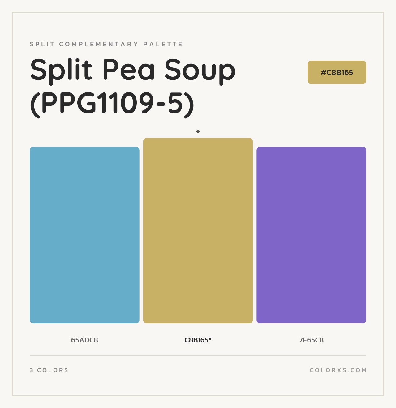 Split Pea Soup (PPG1109-5) - Split-Complementary Color Palette