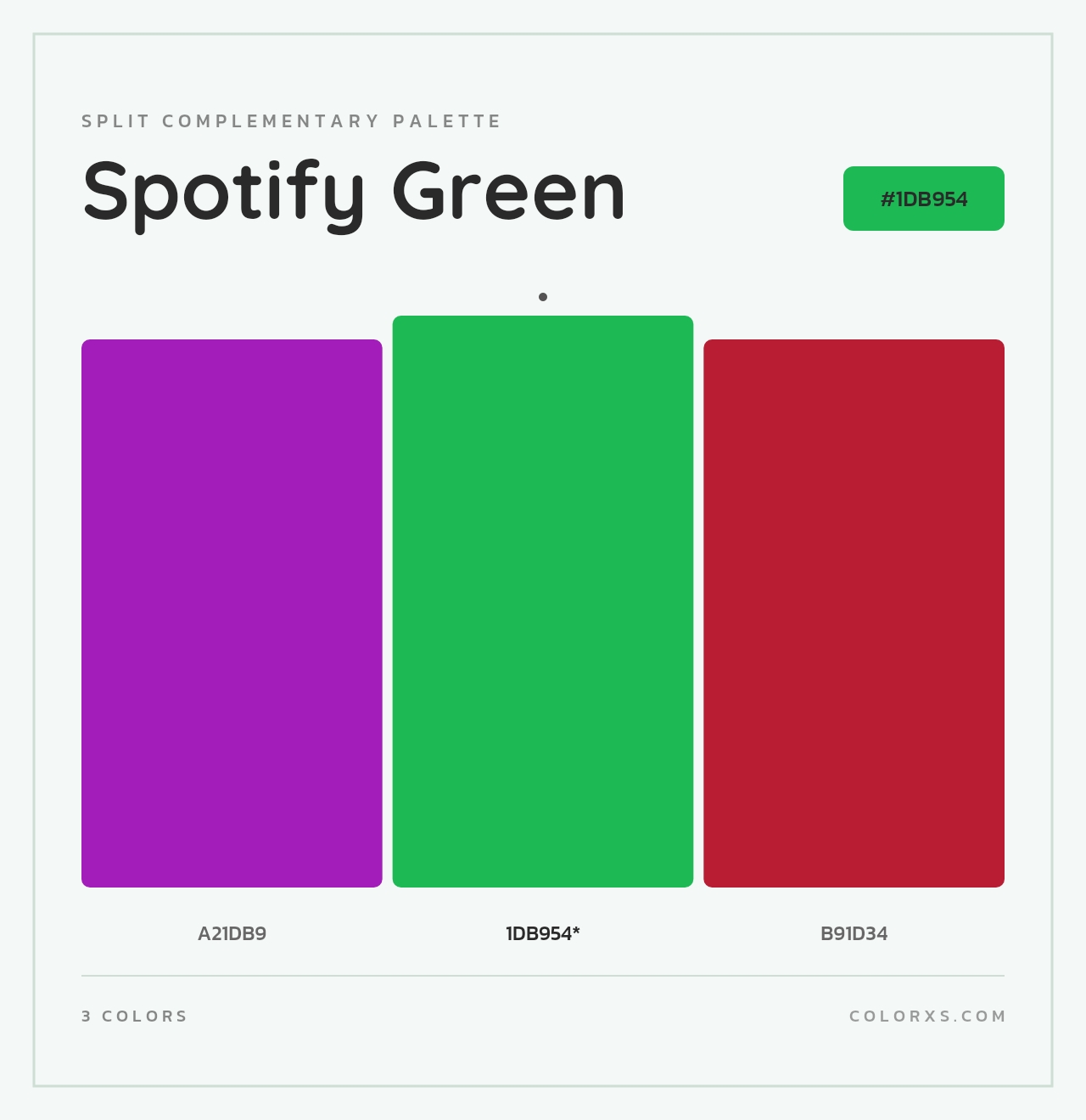 Spotify Green - Split-Complementary Color Palette